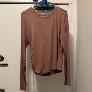 Socialite Brown Long Sleeve Top